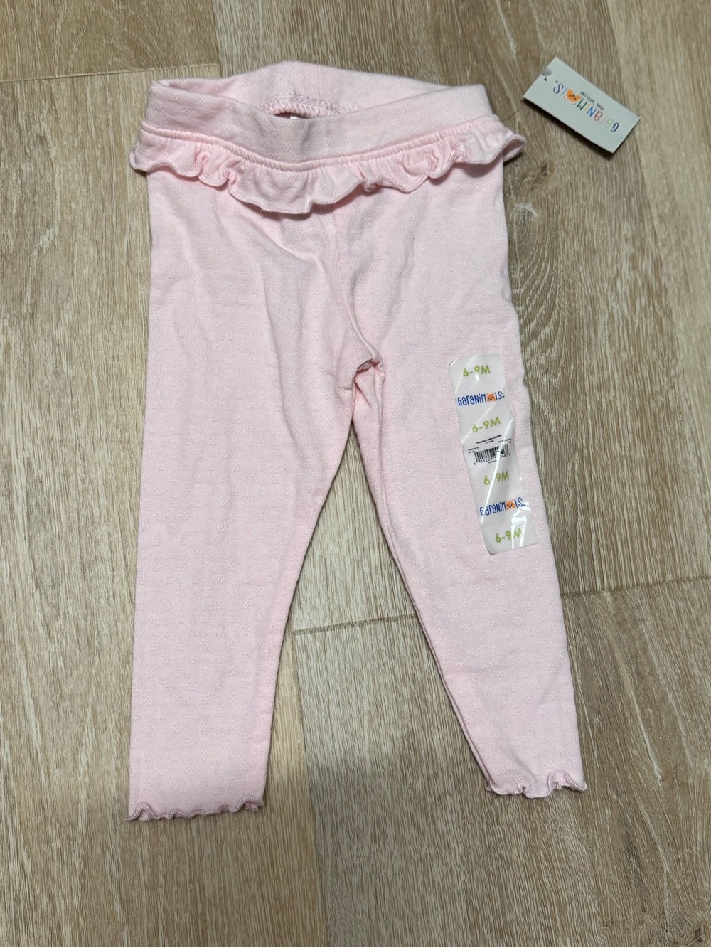 Girls' Pink Ruffle Waist Leggings